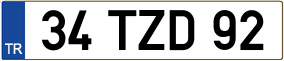Truck License Plate